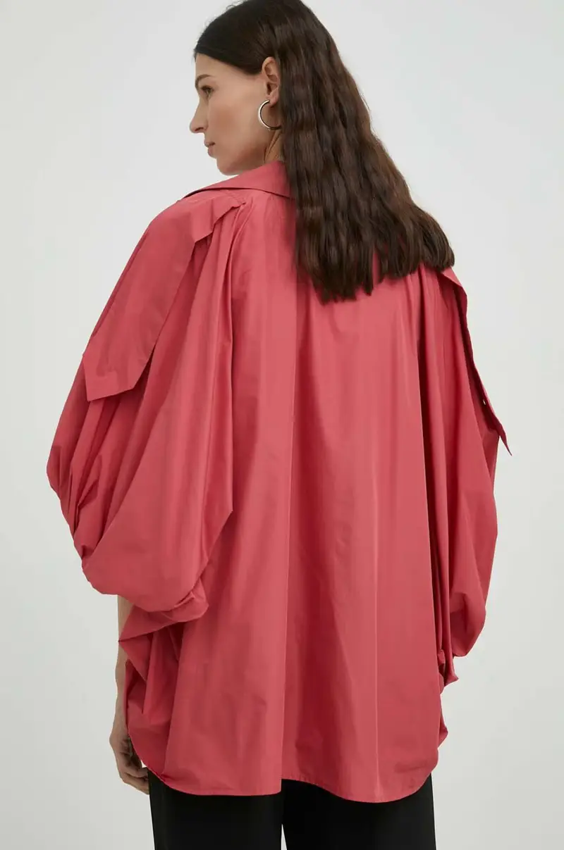 Mmc Studio Maglia rosa con colletto miniatura 4