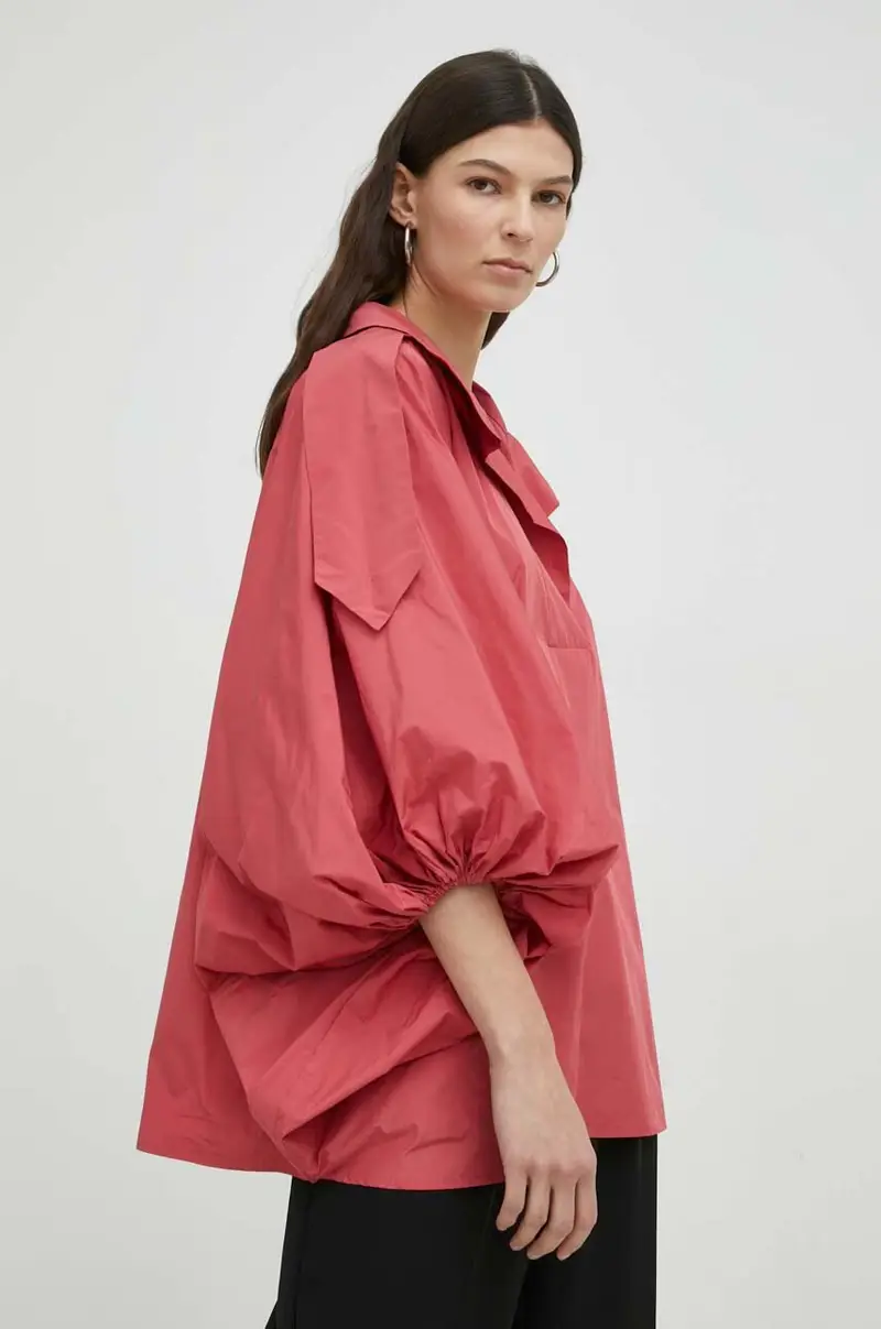 Mmc Studio Maglia rosa con colletto miniatura 5