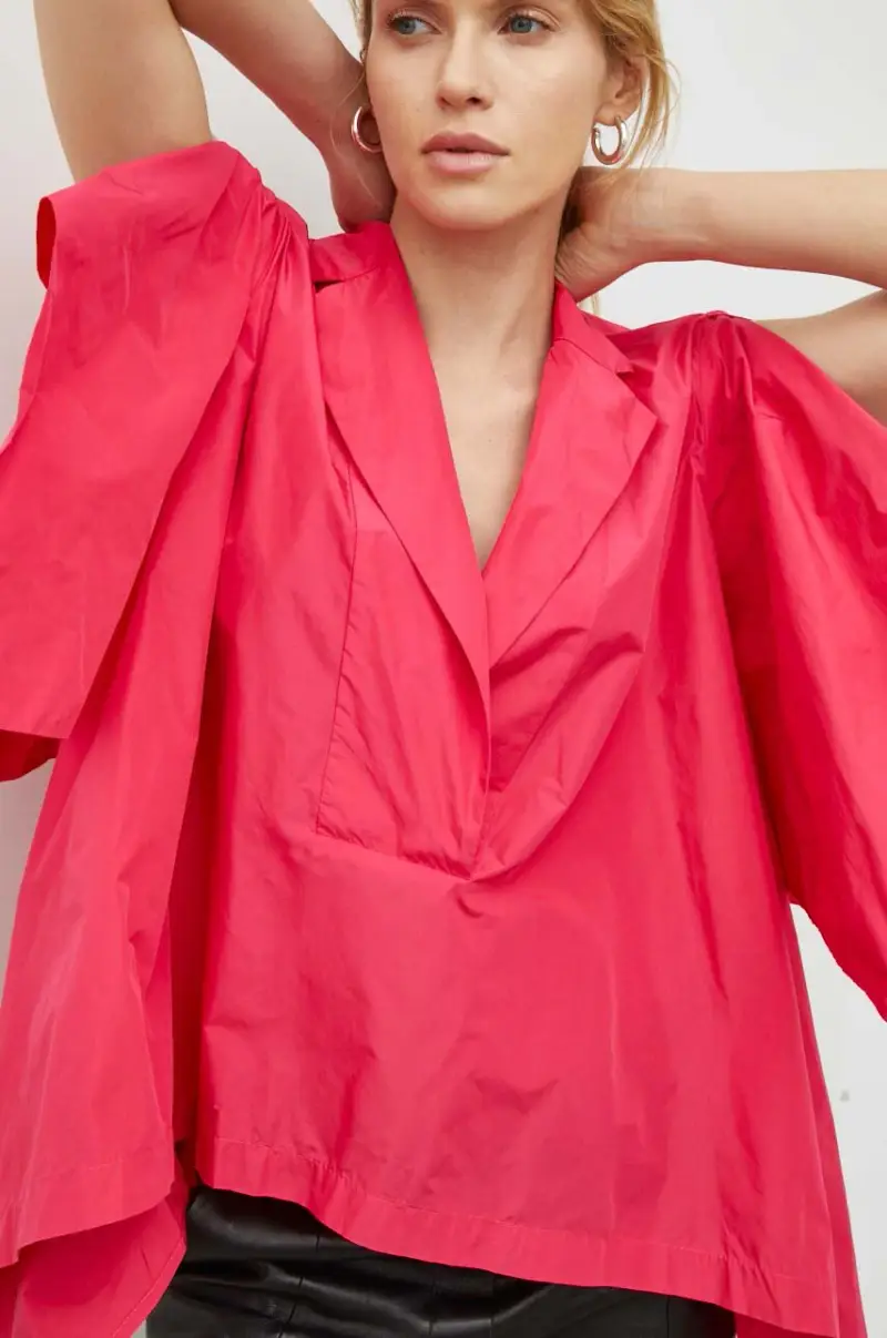 Mmc Studio Maglia Rosa con Colletto e Manica Corta miniatura 3