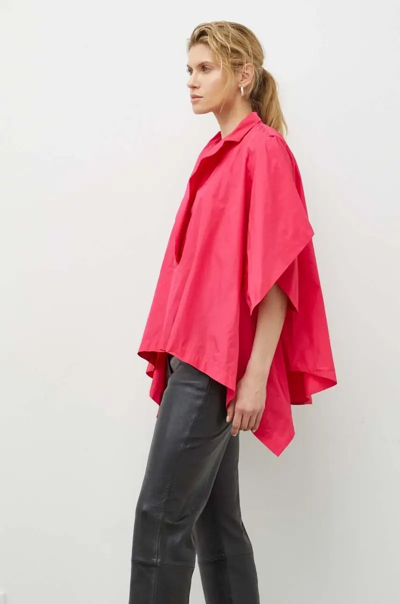 Mmc Studio Maglia Rosa con Colletto e Manica Corta miniatura 4