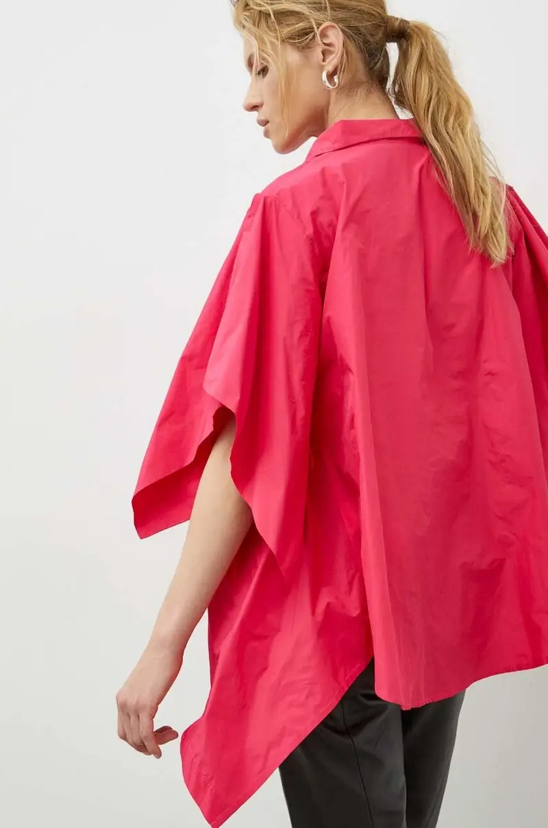 Mmc Studio Maglia Rosa con Colletto e Manica Corta miniatura 5