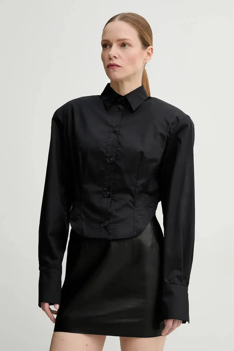 camicia in cotone donna colore nero KOR