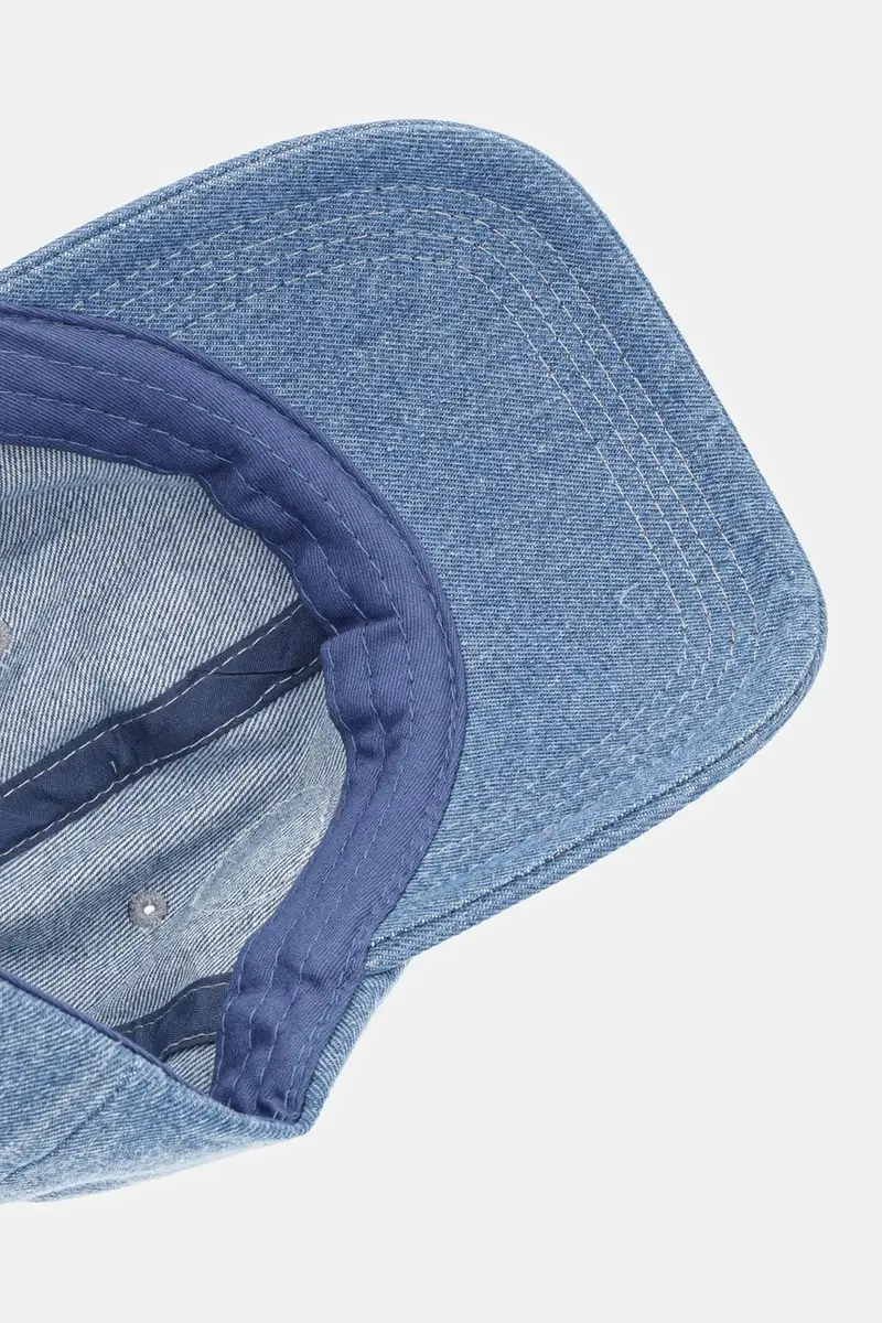 cappelo con visiera jeans colore blu navy con applicazione SPEED miniatura 4