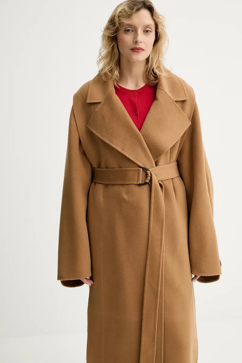 cappotto in lana Marrone miniatura 4