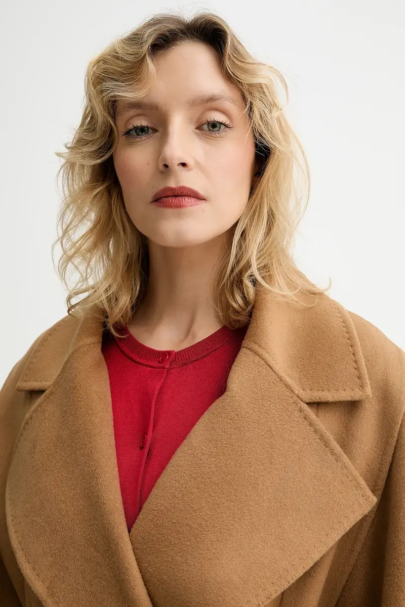 cappotto in lana Marrone miniatura 5