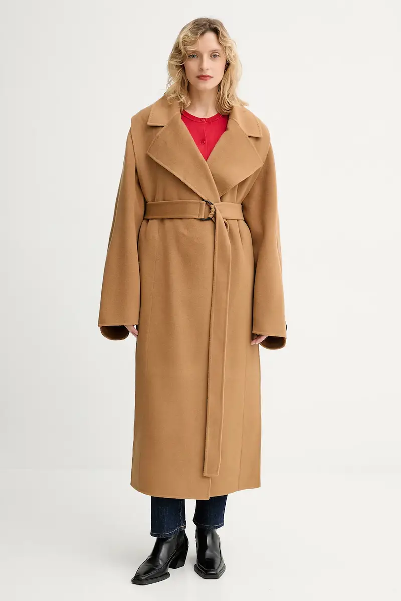 cappotto in lana Marrone