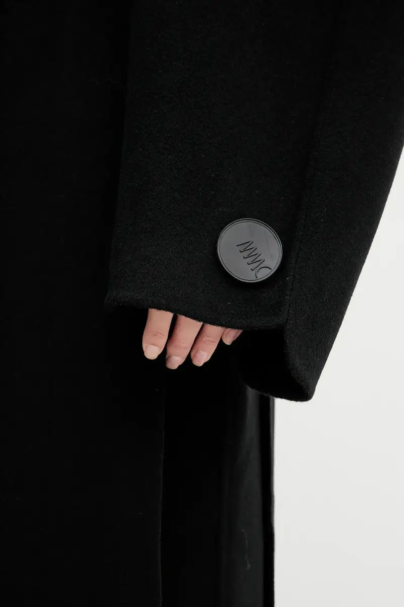 cappotto in lana Nero miniatura 4