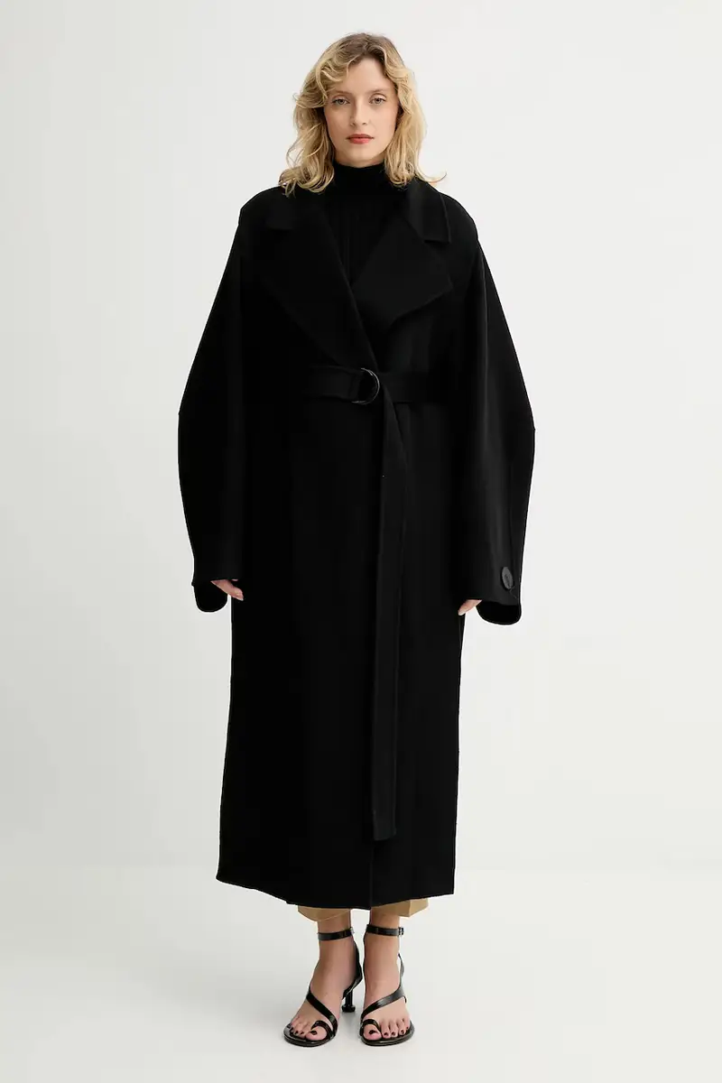 cappotto in lana Nero