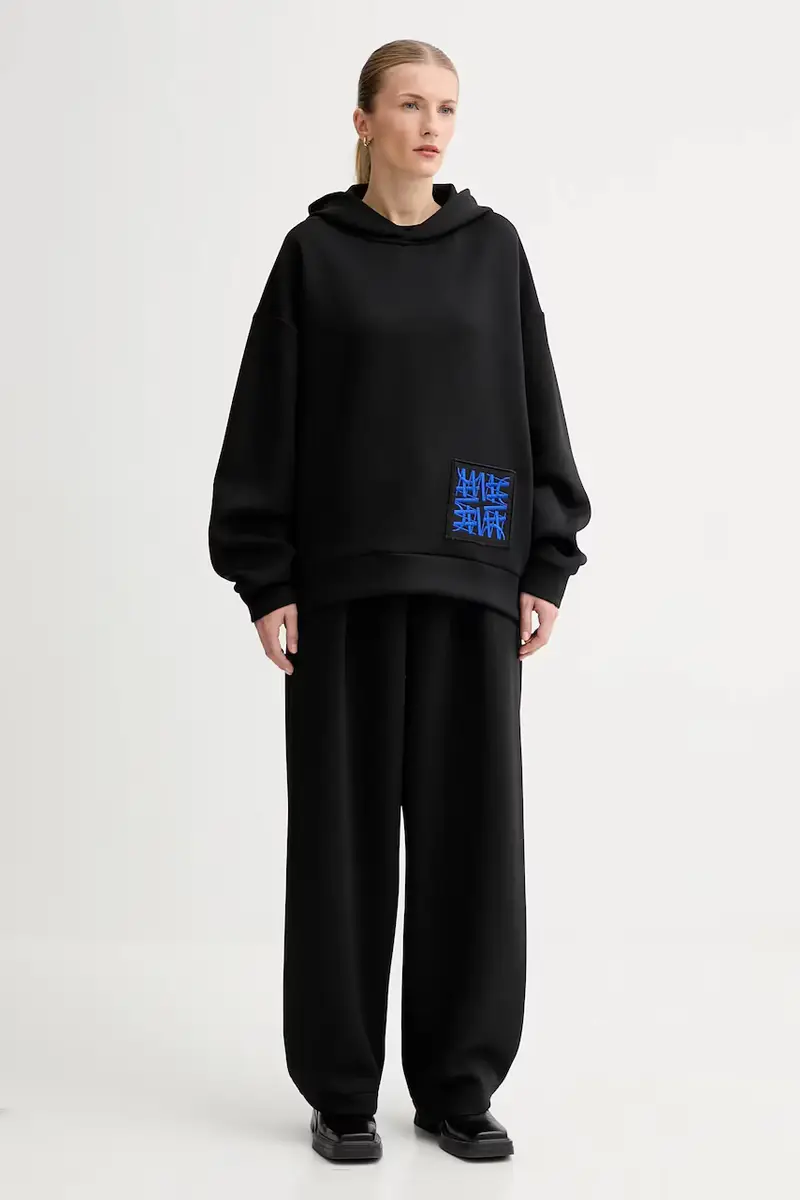 Mmc Studio Maglia nera con cappuccio miniatura 2