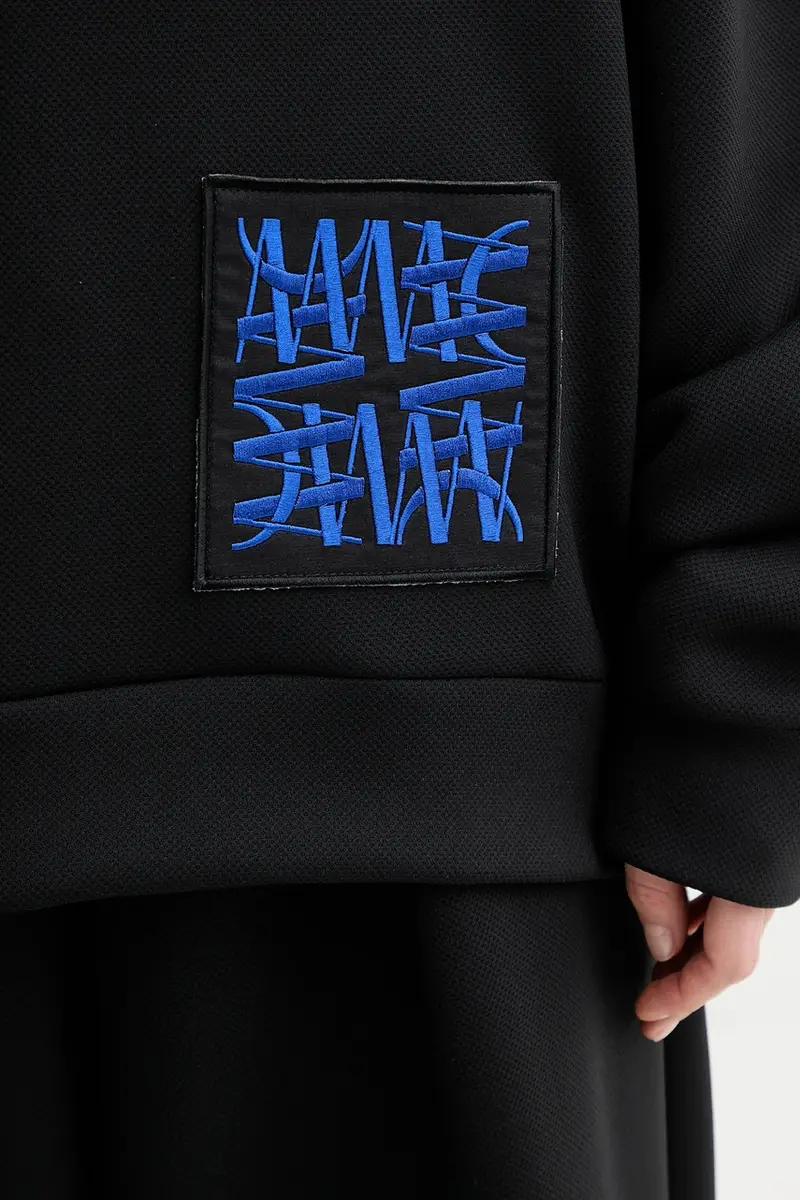 Mmc Studio Maglia nera con cappuccio miniatura 5