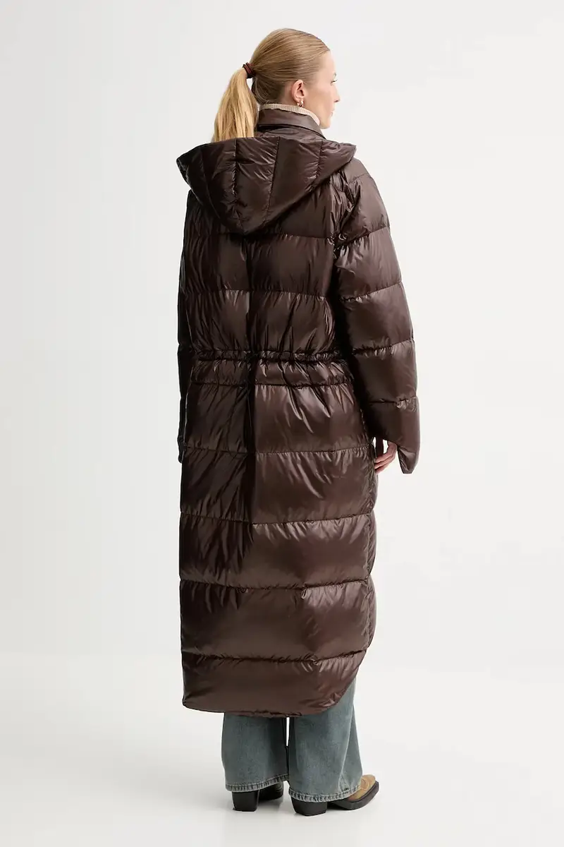 Mmc Studio Piumino marrone per donna in tessuto tecnico miniatura 3