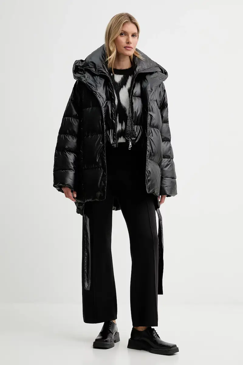 Mmc Studio Piumino nero per donna in nylon miniatura 2