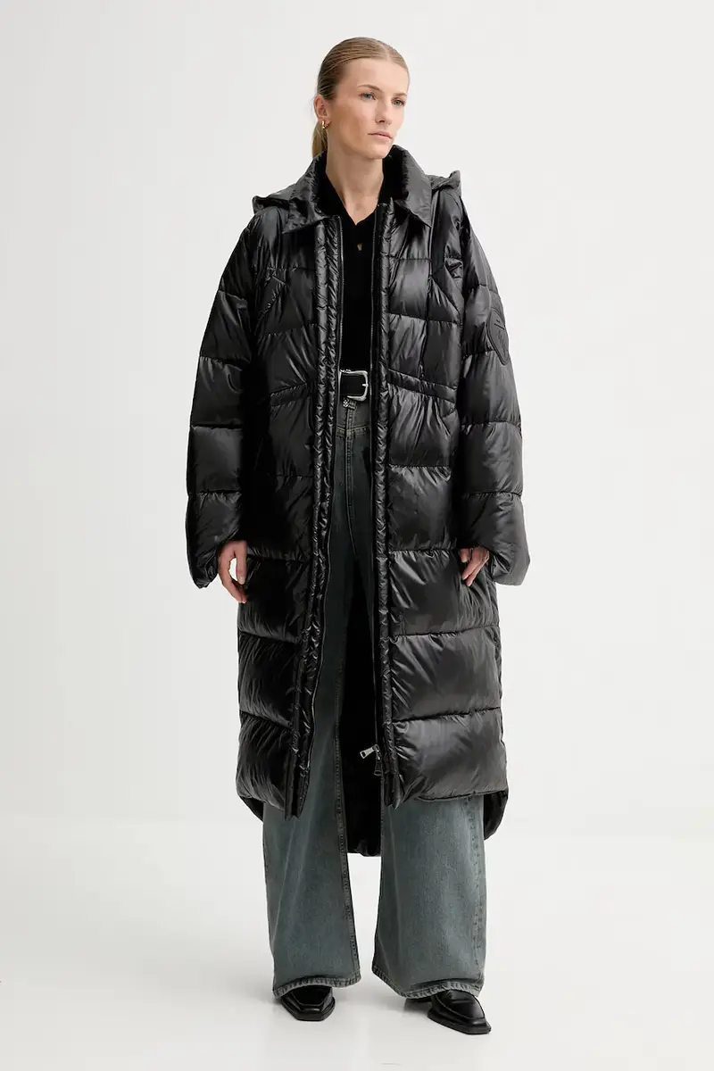 Mmc Studio Piumino nero per donna in tessuto tecnico miniatura 2