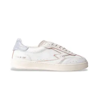 per donna CL277 Sneakers Club in pelle bianca (36), Bianco, Basso, Stringhe, Casual