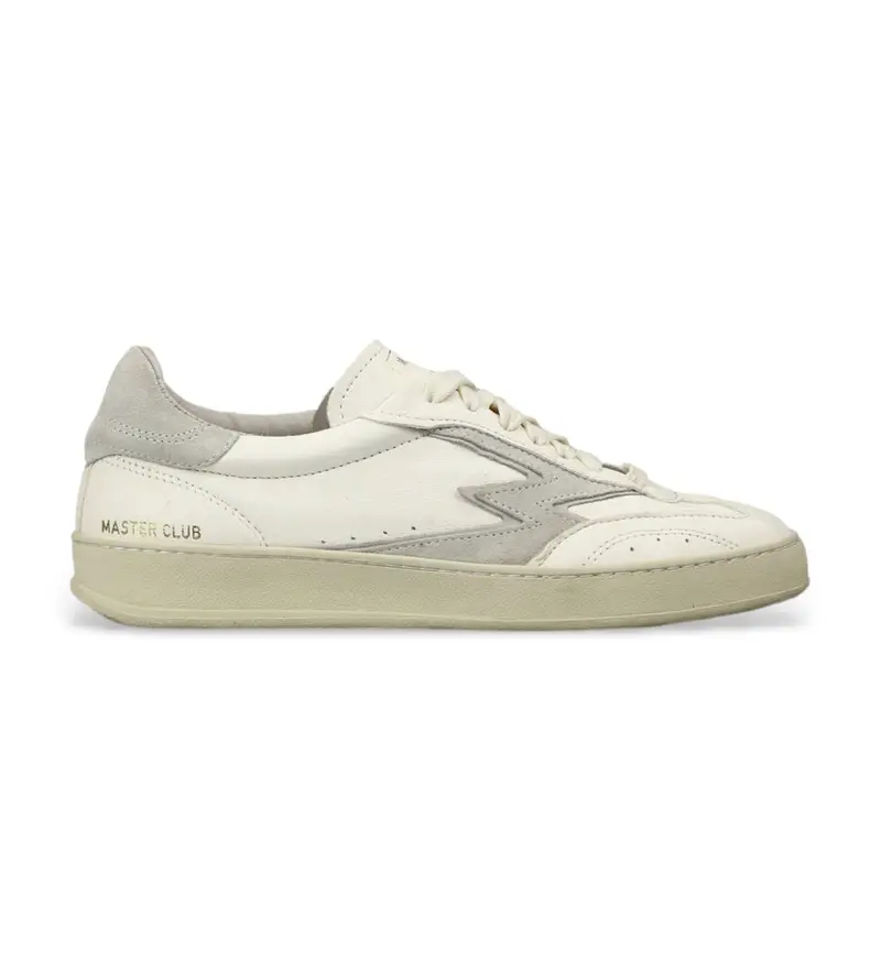 per donna MG583CO Sneakers in pelle bianca Club (37), Bianco, Basso, Stringhe, Casual