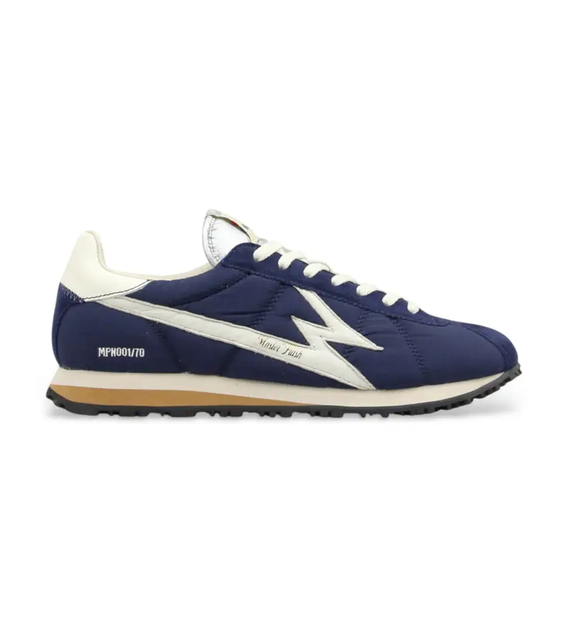 per uomo FL080 Sneakers in pelle blu navy Flash (41), Basso, Stringhe, Casual