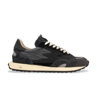 per uomo MG692CO1 Sneakers Hype in pelle nera (43), Nero, Basso, Stringhe, Casual