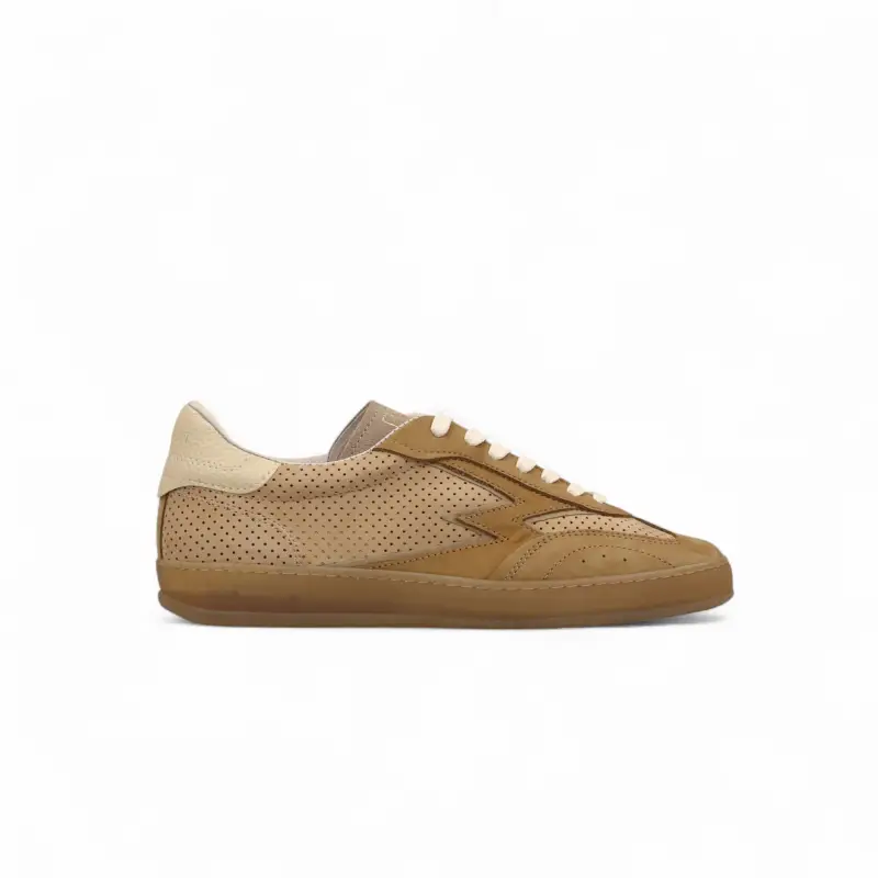 Sneaker Club Caramello Pelle Traforata