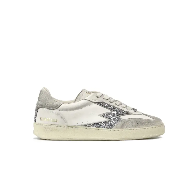 Sneaker Club Deluxe Logo Glitter Argento
