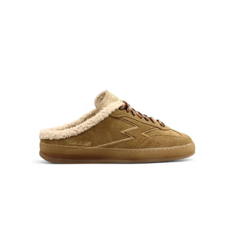 Sneaker Club Deluxe Mule Suede Cammello