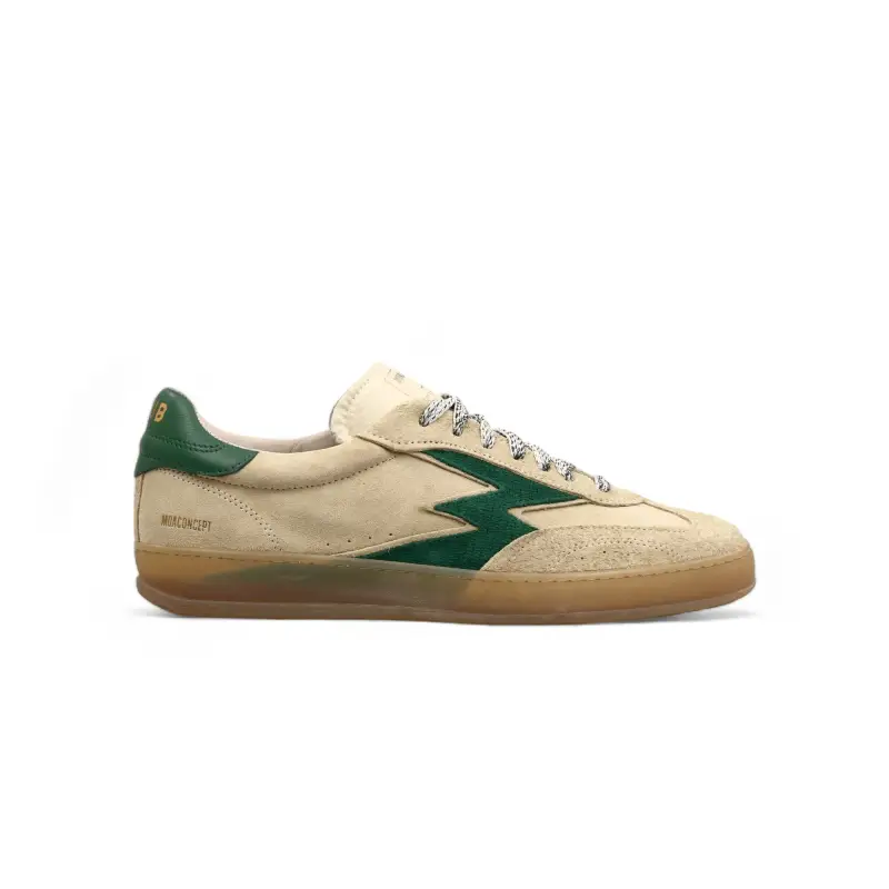 Sneaker Club Sabbia Suede Dettaglio Verde Bosco