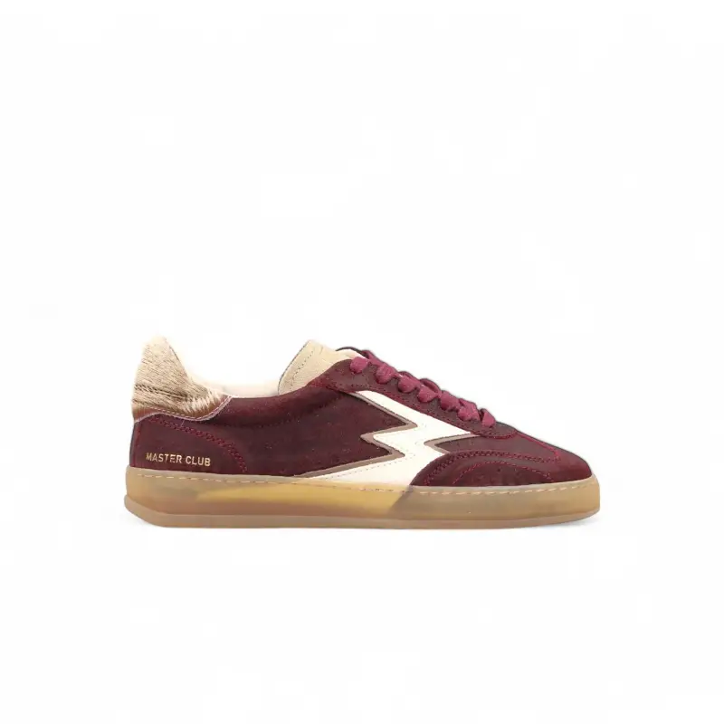 SNEAKER CLUB SUEDE BORDEAUX E CAVALLINO donna