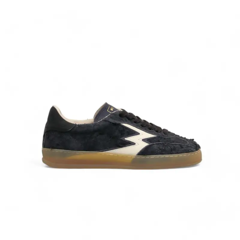 Sneaker Club Suede Graffiato Nero Donna