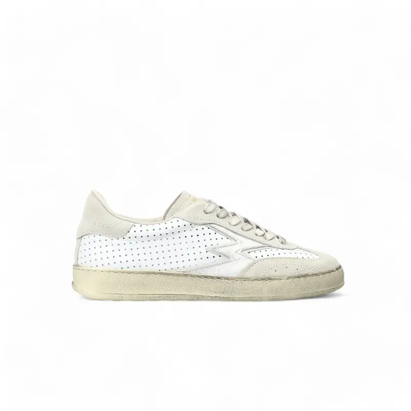 SNEAKER CLUB TRAFORATA LOGO ARGENTO