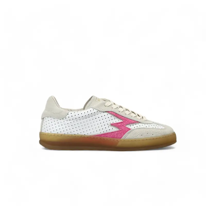 SNEAKER CLUB TRAFORATA LOGO ROSA