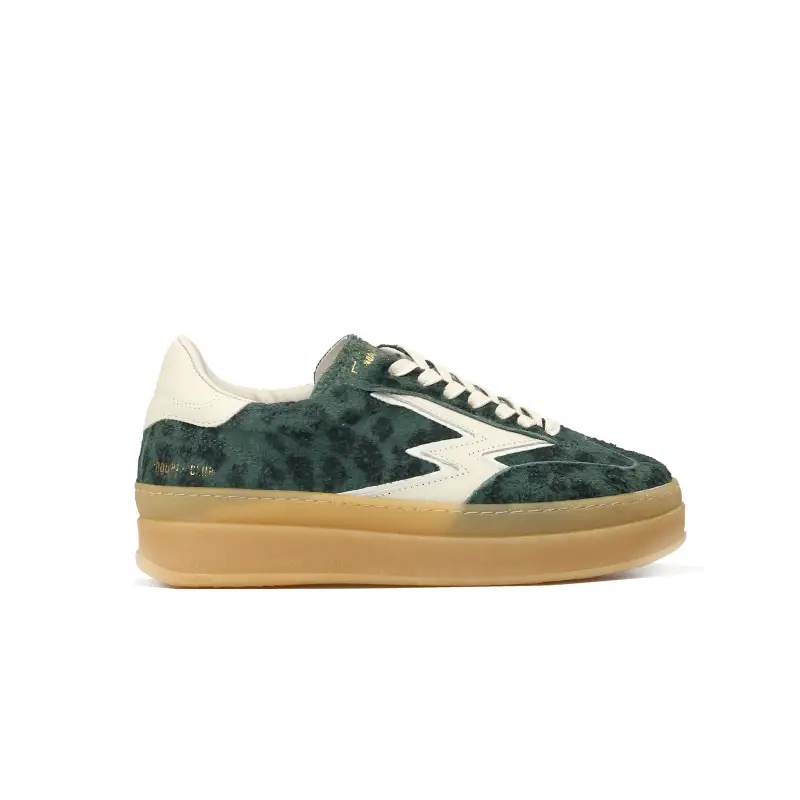 Sneaker Double Club Leopardo Verde