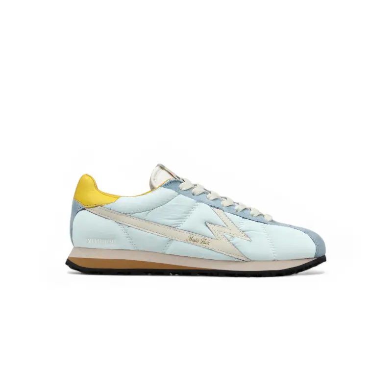 Sneaker Flash Nylon Azzurro e Giallo