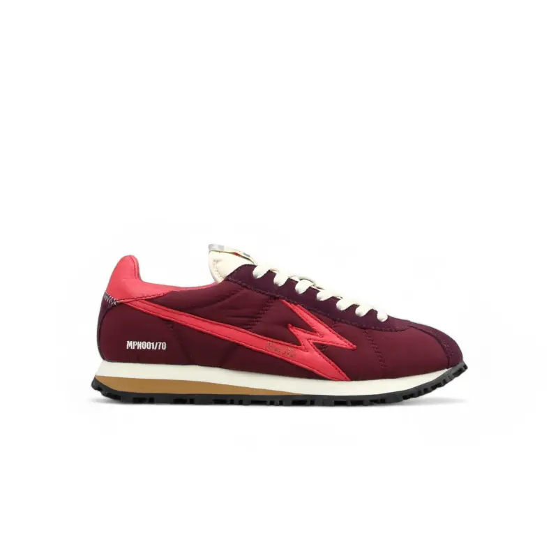 SNEAKER FLASH NYLON BURGUNDY