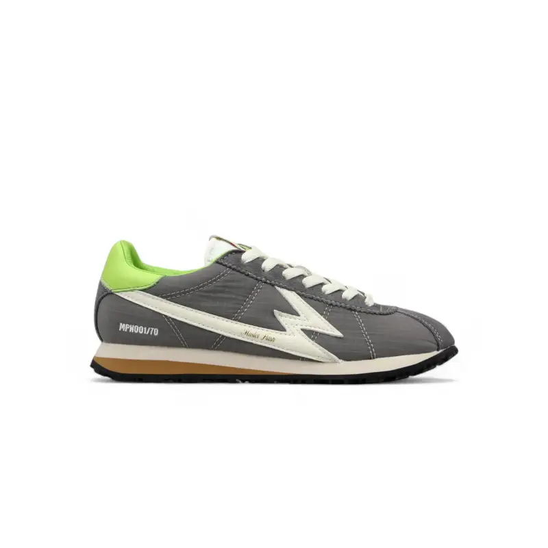 Sneaker Flash Nylon Grigio e Lime