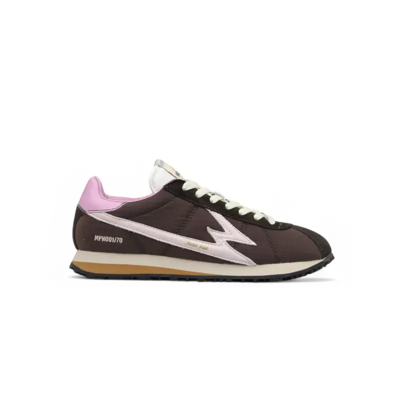 Sneaker Flash Nylon Marrone e Rosa