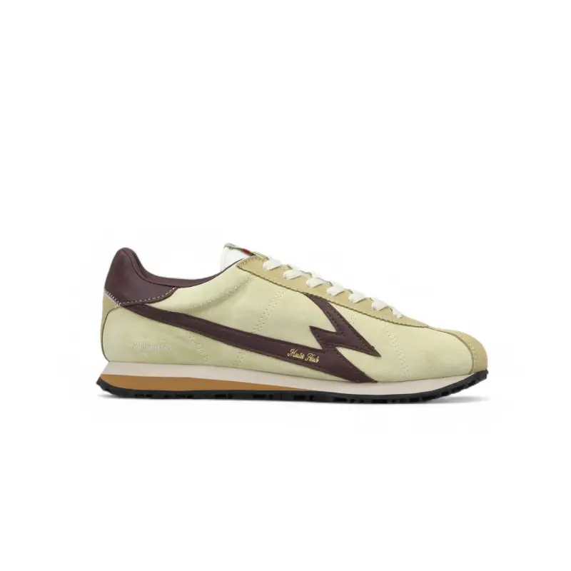 Sneaker Flash Suede Beige e Marrone