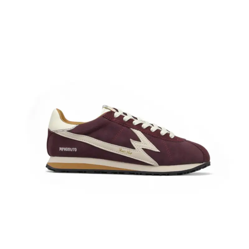Sneaker Flash Suede Burgundy e Off White
