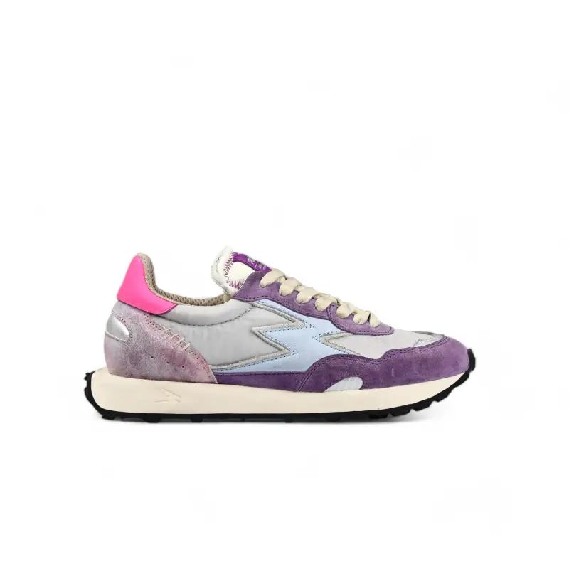 Sneaker Hype Grigio e Prugna