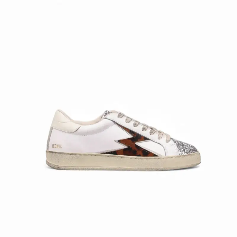 SNEAKER ICONIC LOGO LEOPARDO