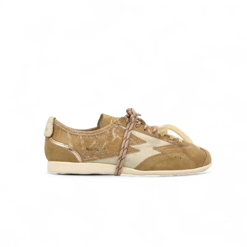 Sneaker Ikigai Cognac Crackle Dettaglio Crackle