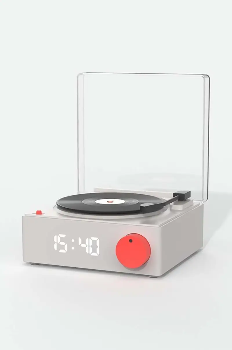 altoparlante della sveglia Gramofon Bianco miniatura 2