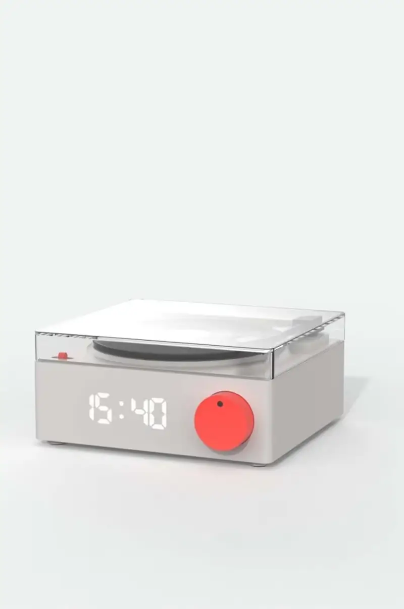 altoparlante della sveglia Gramofon Bianco miniatura 3
