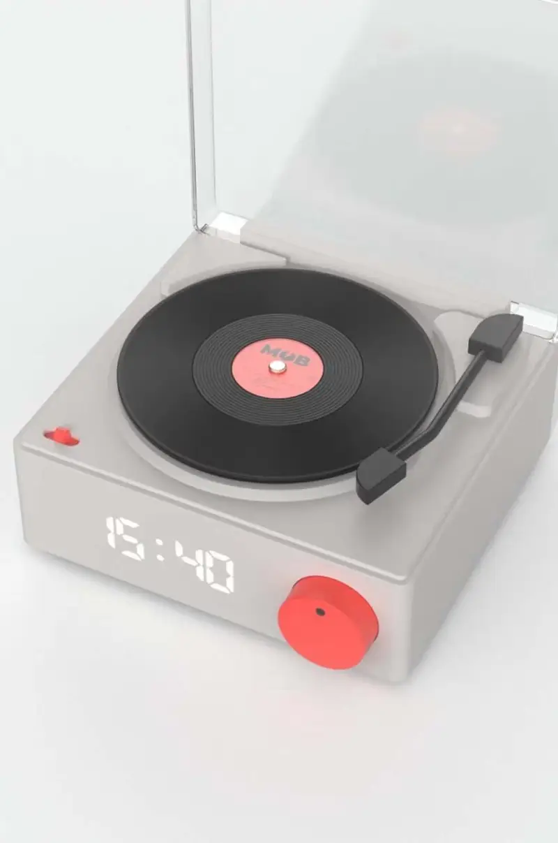 altoparlante della sveglia Gramofon Bianco miniatura 4