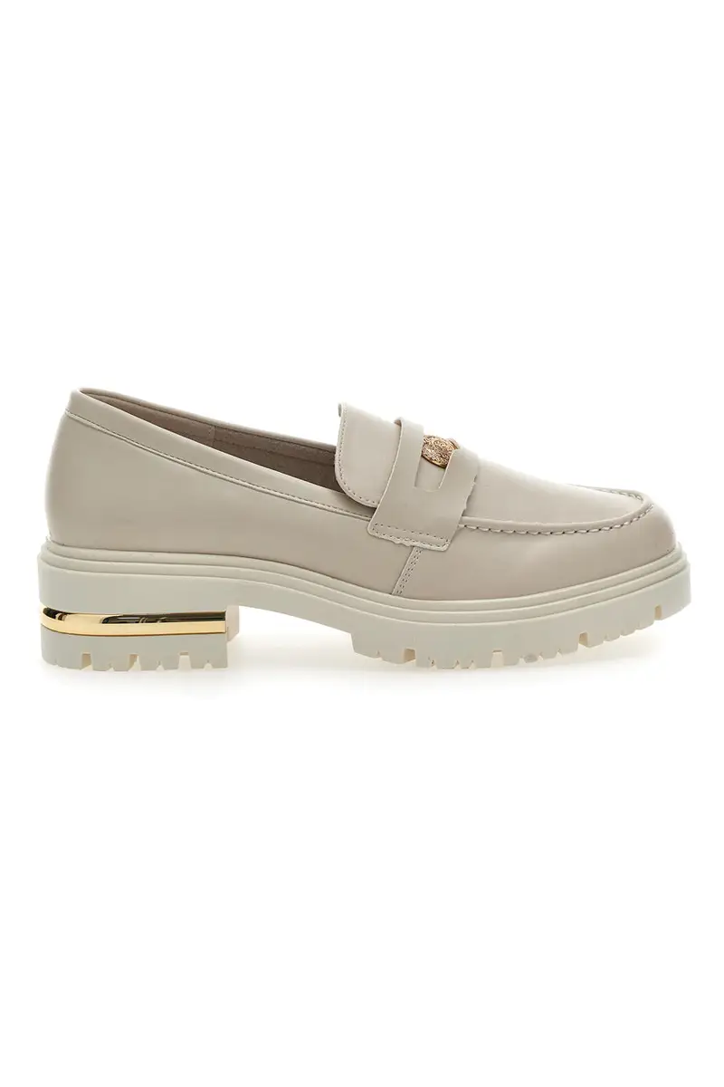 Mocassino Beige e Dettagli Oro Energy 1303