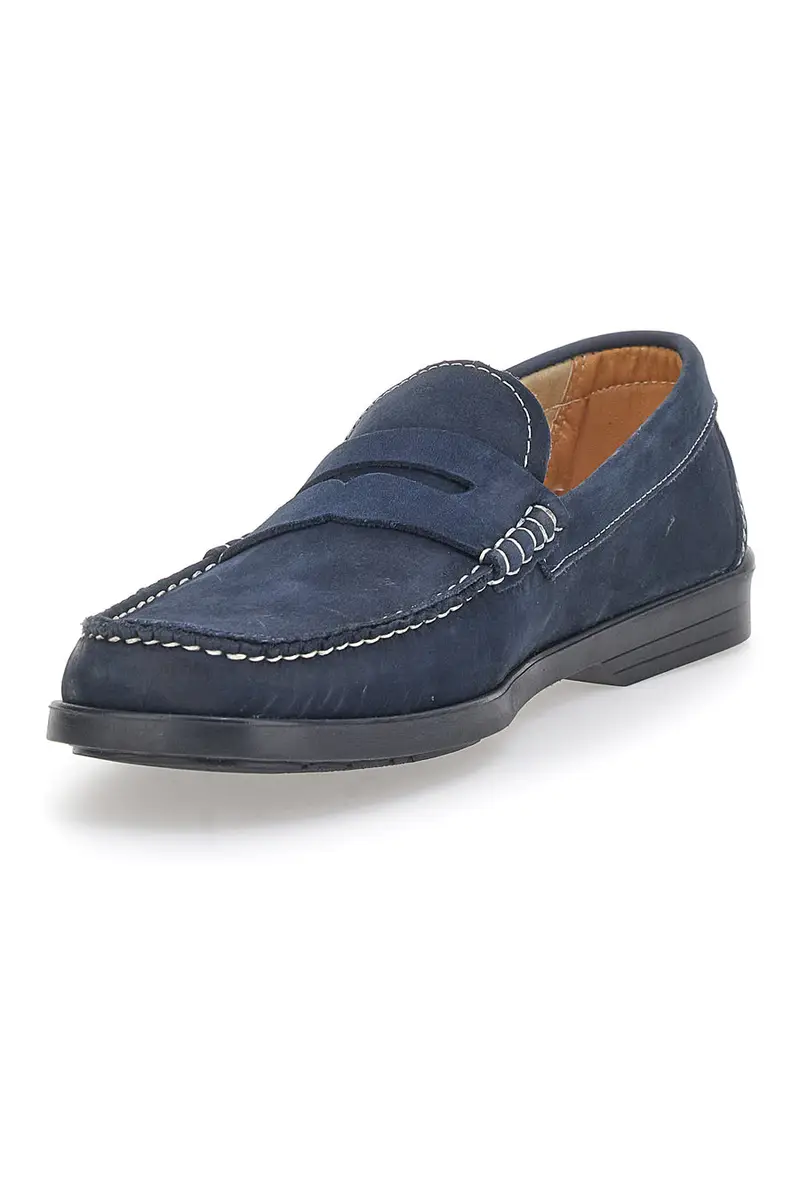 Mocassino Blu Made In Italy da Uomo Sevenoaks 195 miniatura 3