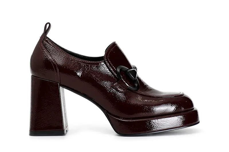 mocassino donna in naplak con morsetto bordeaux 39