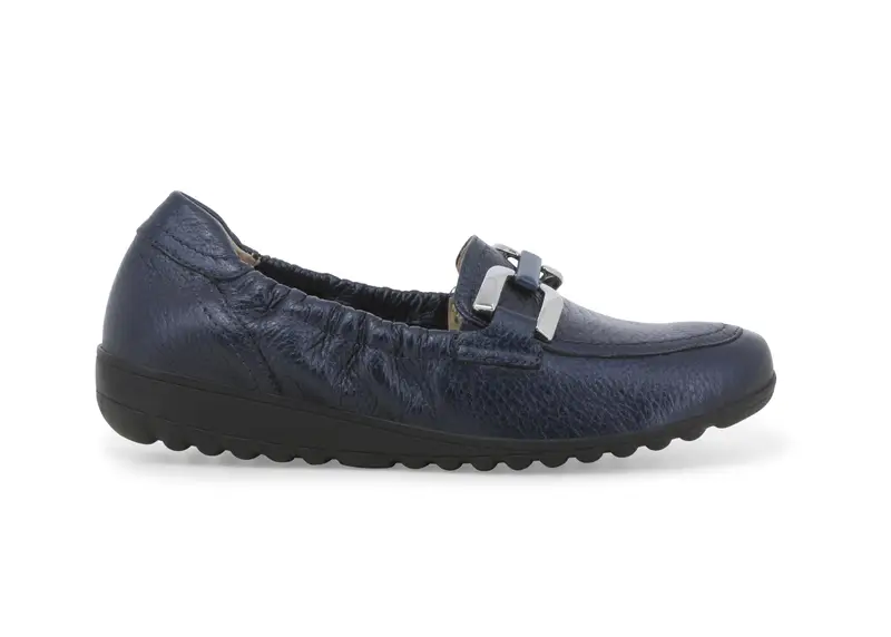 Mocassino donna in pelle blu k60109bk