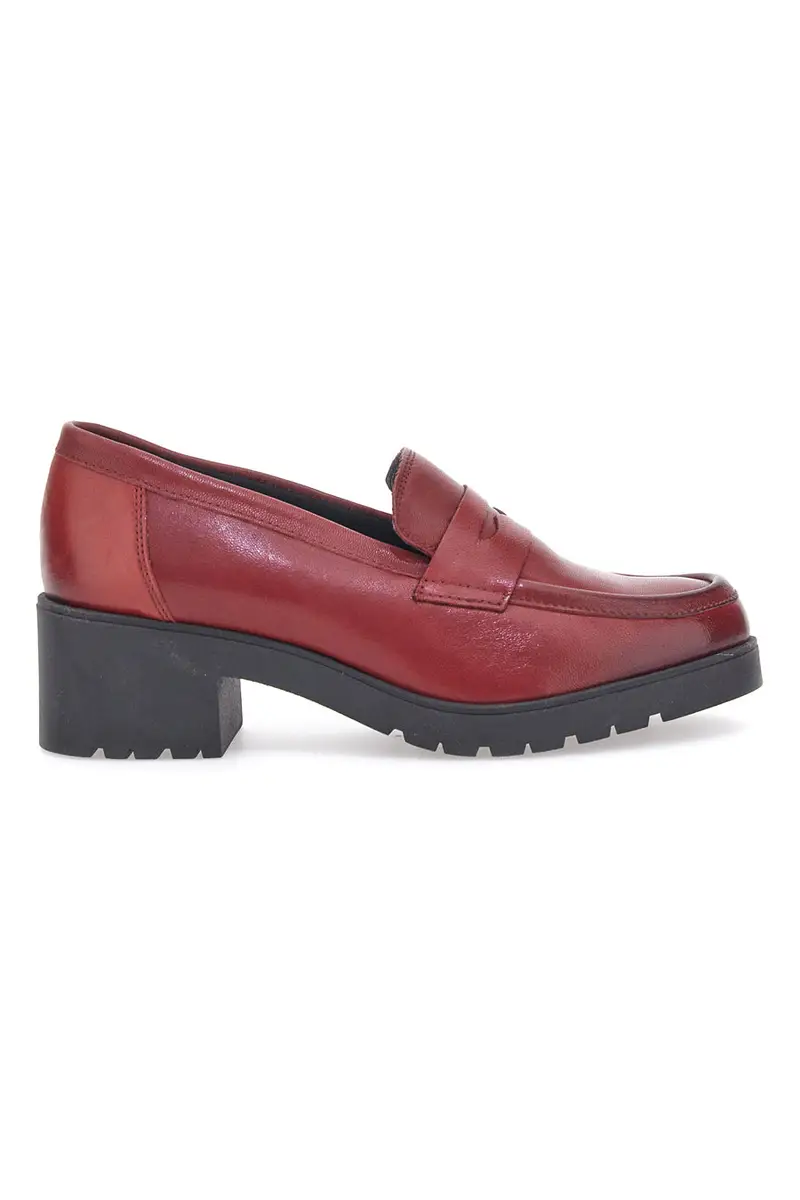 Mocassino in Vera Pelle Rosso Pittarello Glam 85035