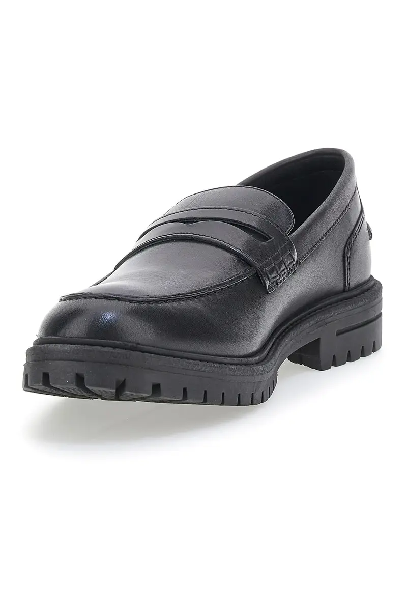 Mocassino Nero Vera Pelle Altemberg 23111 miniatura 3