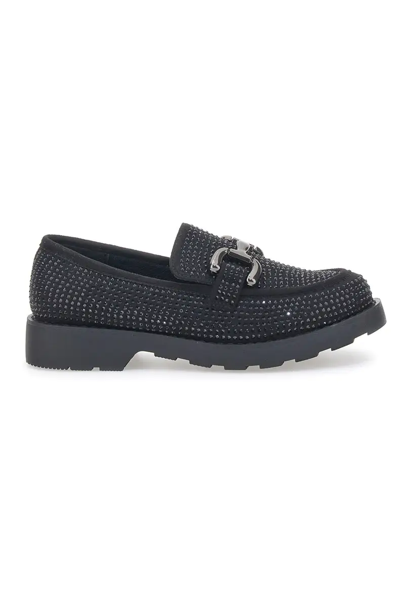 Mocassino Pittarello Glam 1101 Nero con Strass