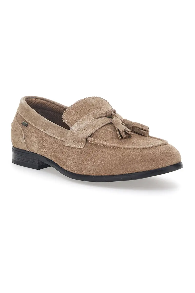 Mocassino Scamosciato Beige Solo Soprani 41820 miniatura 2